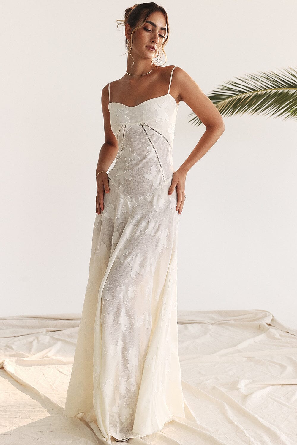 Street-Wave Women Maxi Dress Chiffon Floral Print Slim Fit Spaghetti Straps