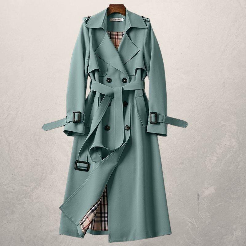 Street Wave Alina Trench Coat Double Breasted Belted Warm Comfort Unisex