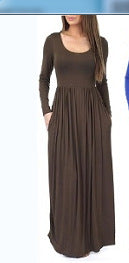 Streetwave Maxi Dress For Women With Pockets Flowing Silhouette Everyday Comfort