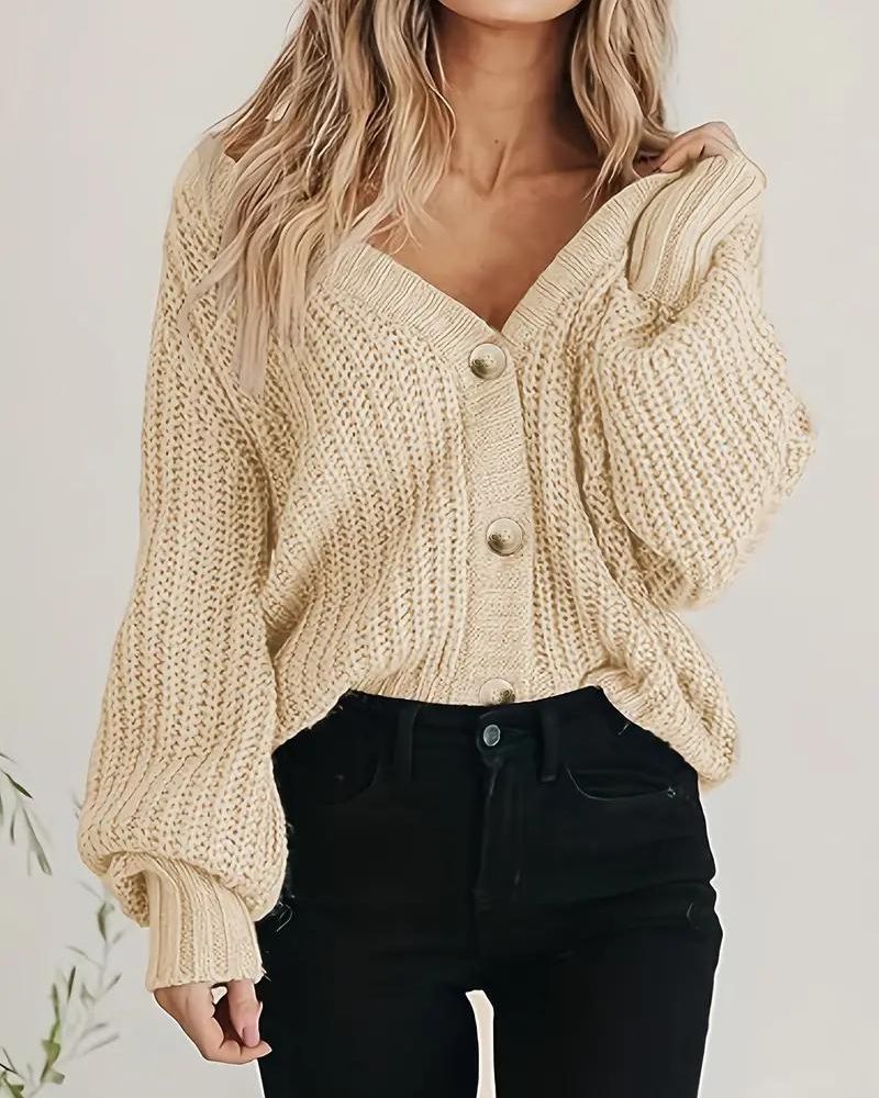 Street Wave Herbst Cardigan For Women Oversized Cozy Knit Layering Essential And Relaxed Fit