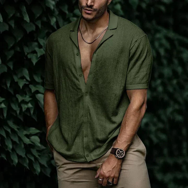 Street-Wave Lightweight Breathable Mens Short Sleeve Shirt