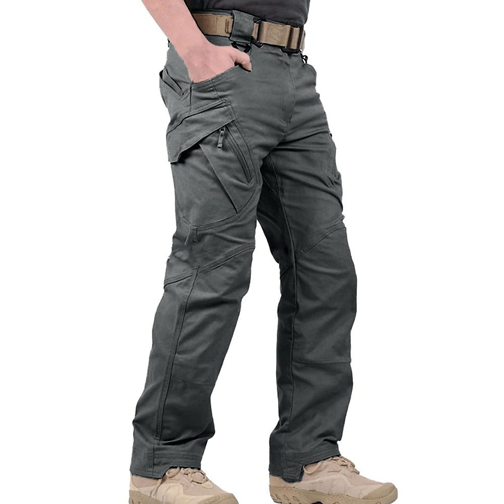 Tactical Cargo Pants For Men Street-Wave Rugged Abrasion-Resistant Outdoor Trousers With Elastic Waistband