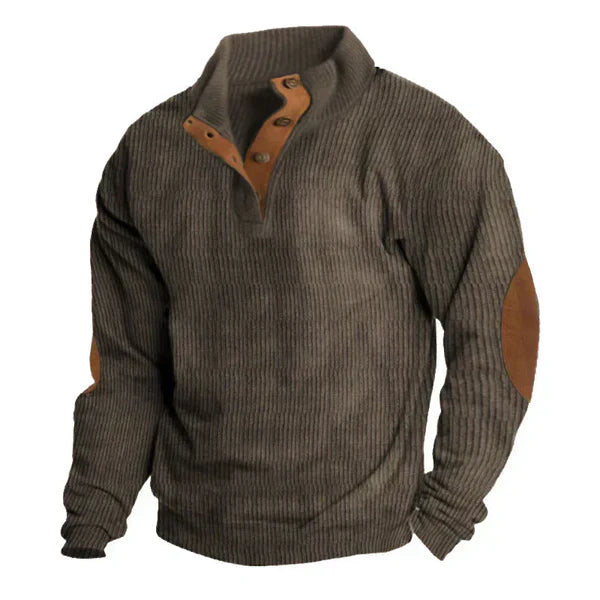 Men's Patchwork Stand Collar Hoodie Jacket For Men Casual Loose Fit Long Sleeve Sweatshirt Street-Wave