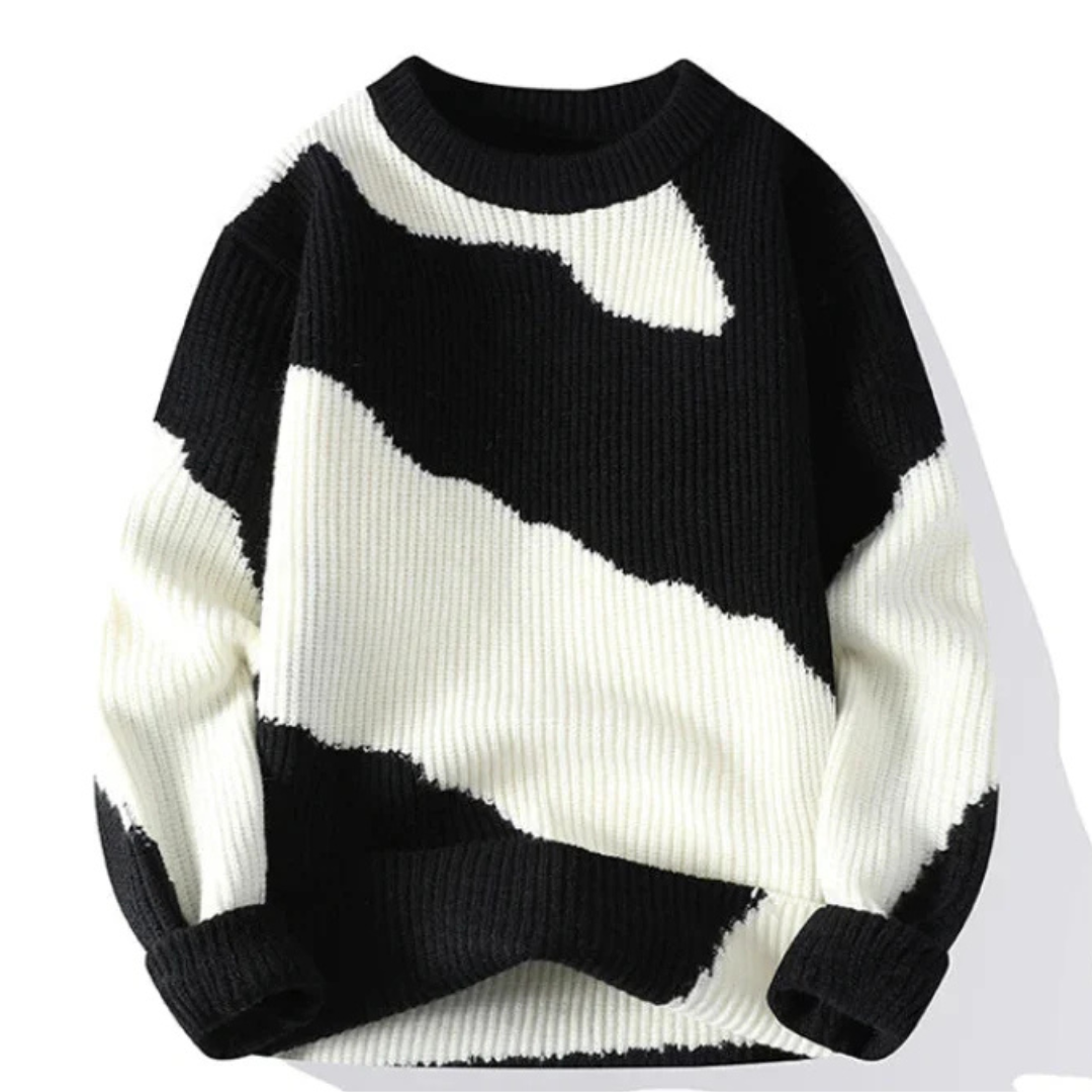 Calder Warm Corduroy Knit Sweater For Men Classic Crew Neck With Relaxed Fit Street-Wave