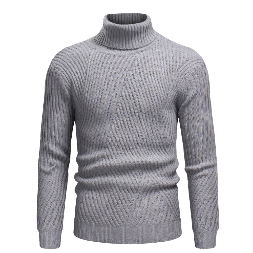 Street Wave Men Turtleneck Sweater With Structured Knit Warmth And Cozy Comfort For Everyday