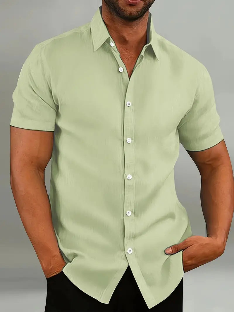 Street Wave Slim Fit Men's Shirt Light Blue Button Closure
