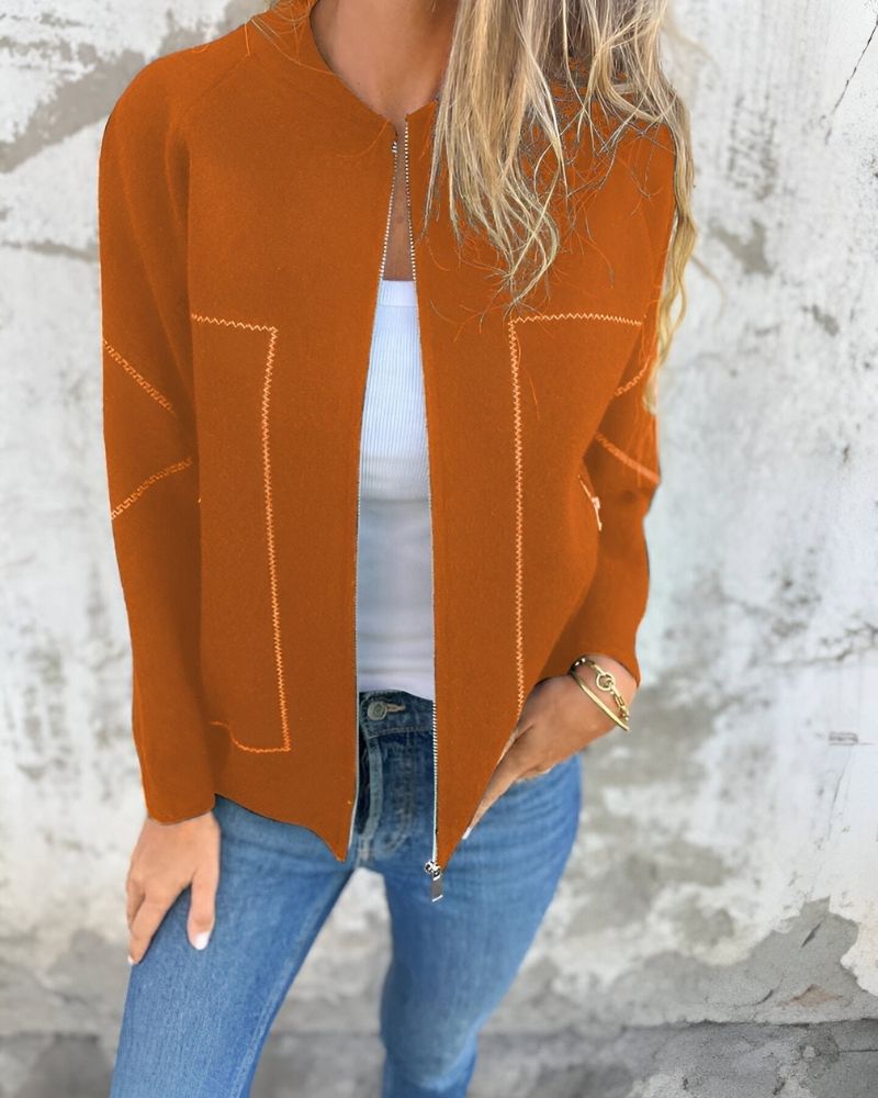 Streetwave Zip Up Bomber Jacket For Women Warm Cozy Streetwear Chic Premium Comfort