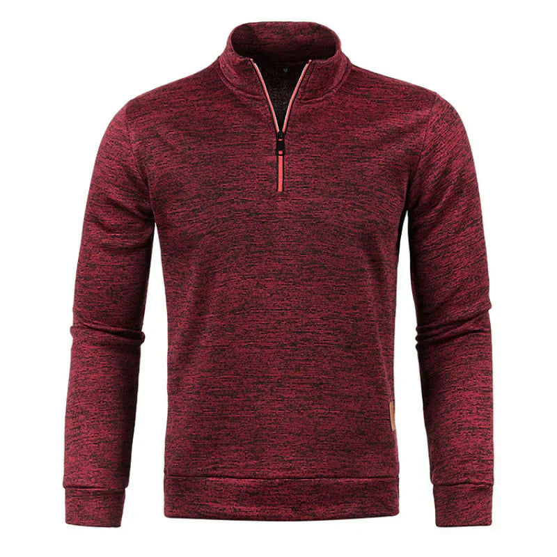 Streetwave Warm Quarter Zip Knit Pullover For Men Cozy Winter Essential With Stand Collar