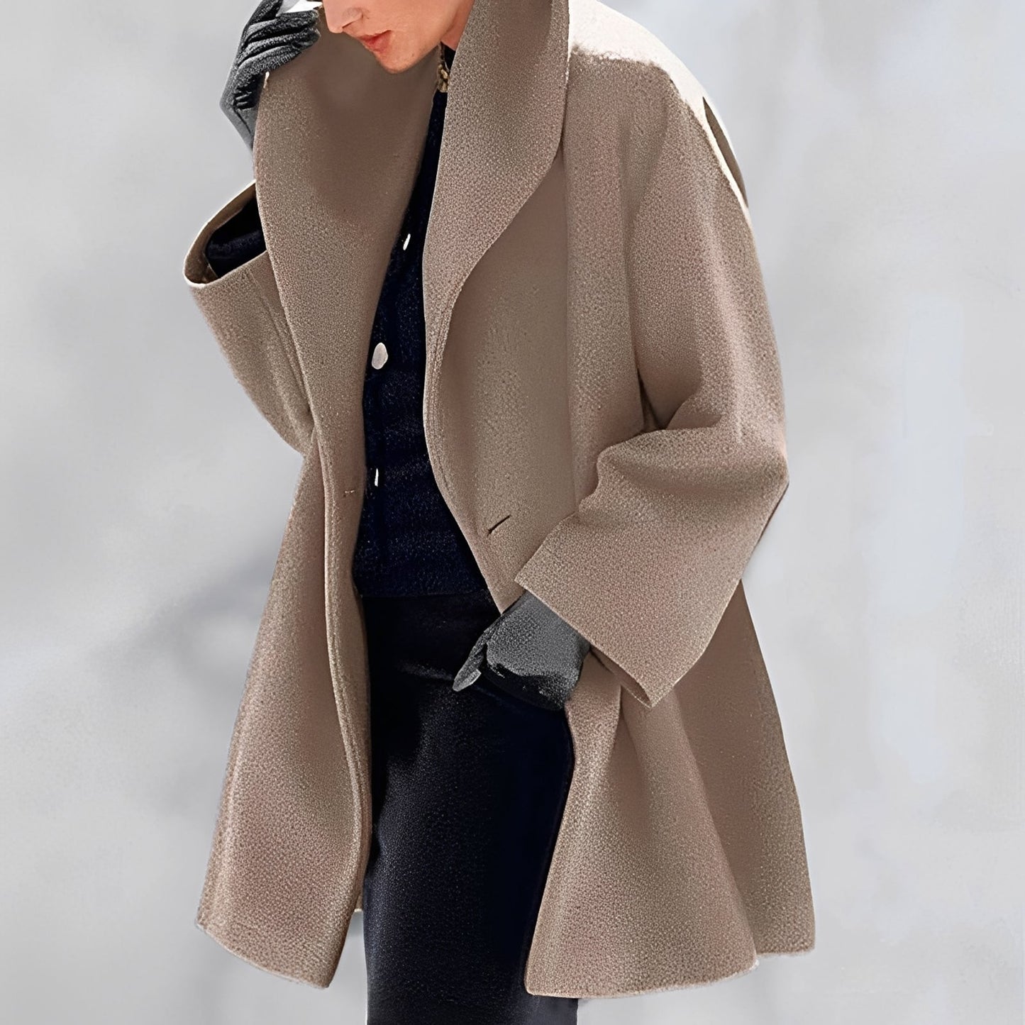 Streetwave Oversized Wool Coat For Women Warm Cozy Insulation And Classic Design For Winter