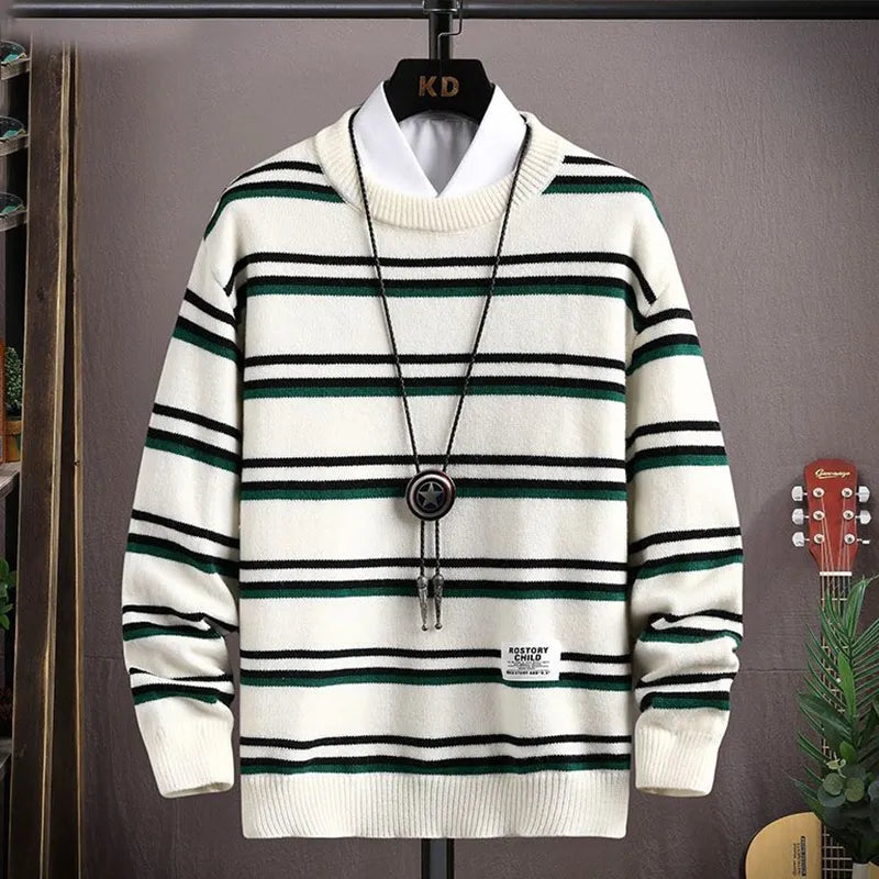 Streetwave Mens Knit Pullover Cozy Warmth With Modern Fit For Men Winter Sweater