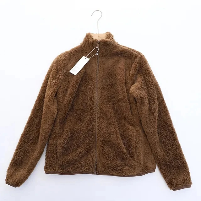 Street Wave Sherpa Zip Up Jacket High Collar Fleece For Cold Weather Warmth Outdoor Enthusiasts