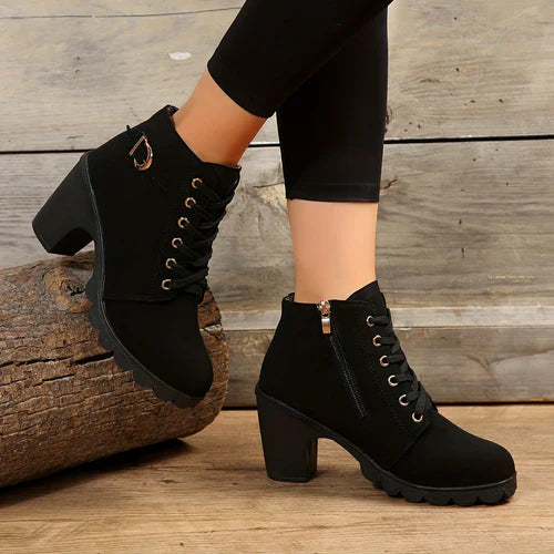 Orthopedic Women's Boots Street-Wave Comfortable High Heel Ankle Boot for Fashionable Women