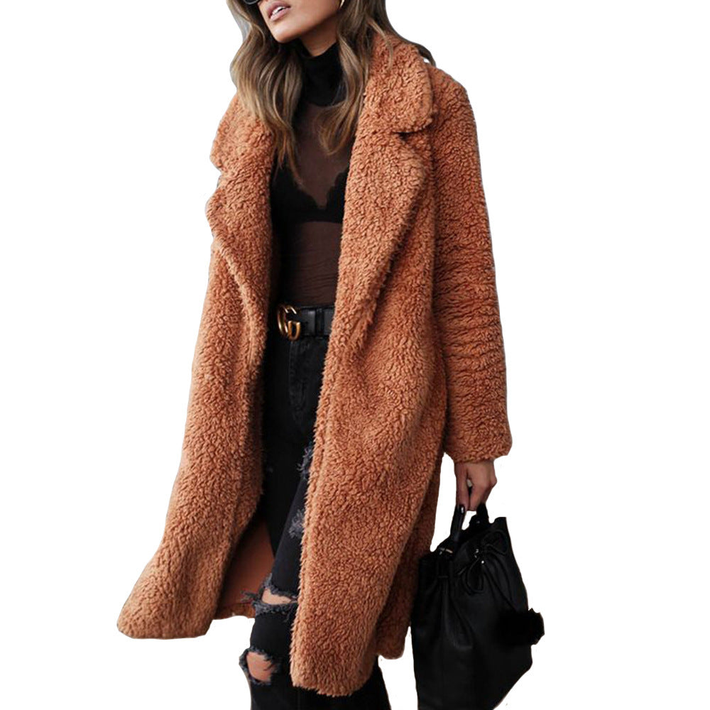 Streetwave Women Teddy Fur Coat Cozy Plush Warmth For Cold Days Everyday Outerwear