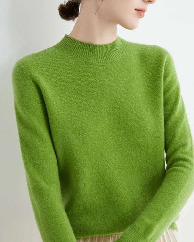 Street-Wave Mock Neck Pullover For Women Soft Cozy Winter Knitwear For Everyday Wear