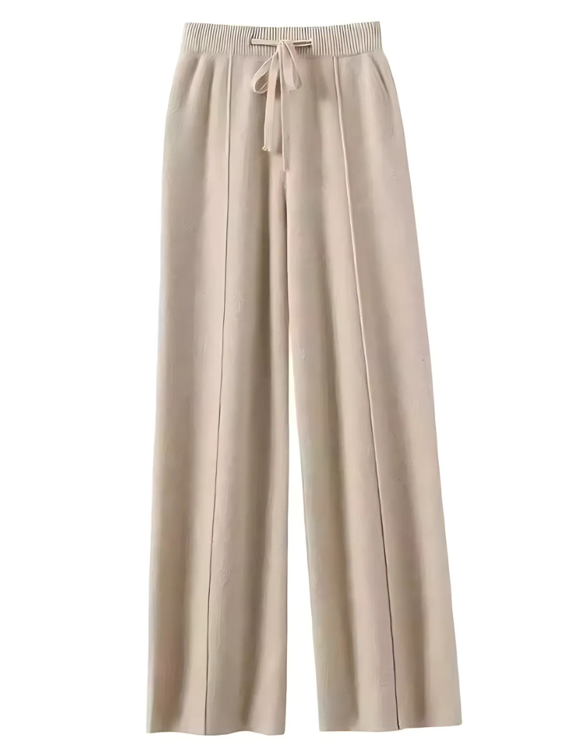 Street-Wave Cozy Knit Wide-Leg Pants For Women Stylish Loungewear With Soft Warmth