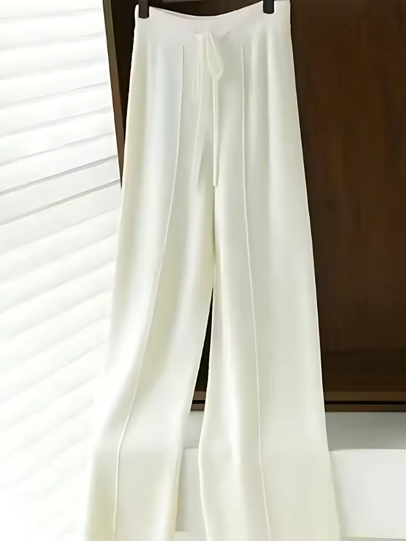 Street-Wave Cozy Knit Wide-Leg Pants For Women Stylish Loungewear With Soft Warmth