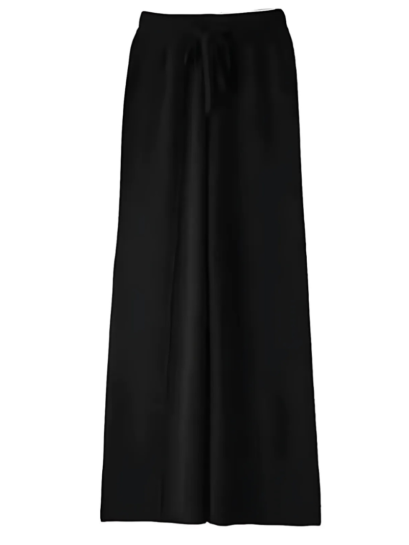 Street-Wave Cozy Knit Wide-Leg Pants For Women Stylish Loungewear With Soft Warmth