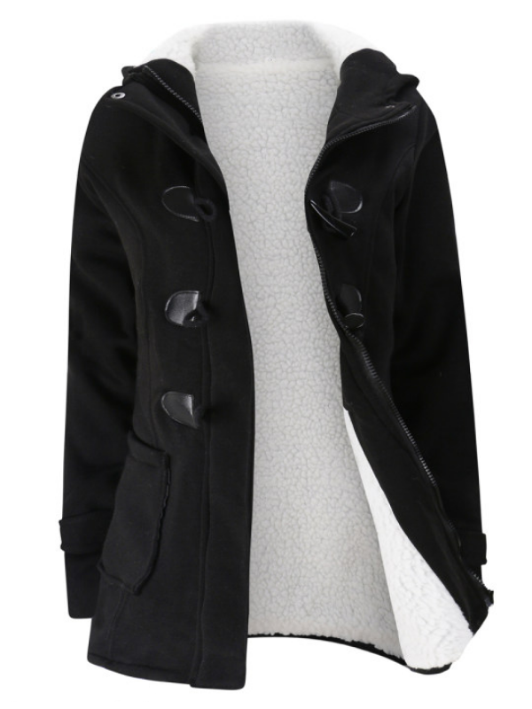 Street-wave Red Duffle Coat With Sherpa Lining Warmth And Cozy Feel Unisex Fashion