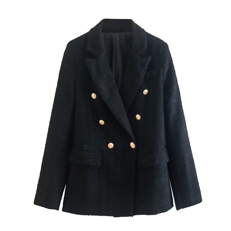 Streetwave Double Breasted Blazer For Women With Elegant Tailoring And Timeless Style For Work