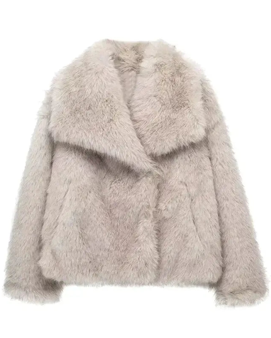 Street Wave Fur Coat Women Regular Fit Belle Couture FP22 Essential Elegance Outerwear