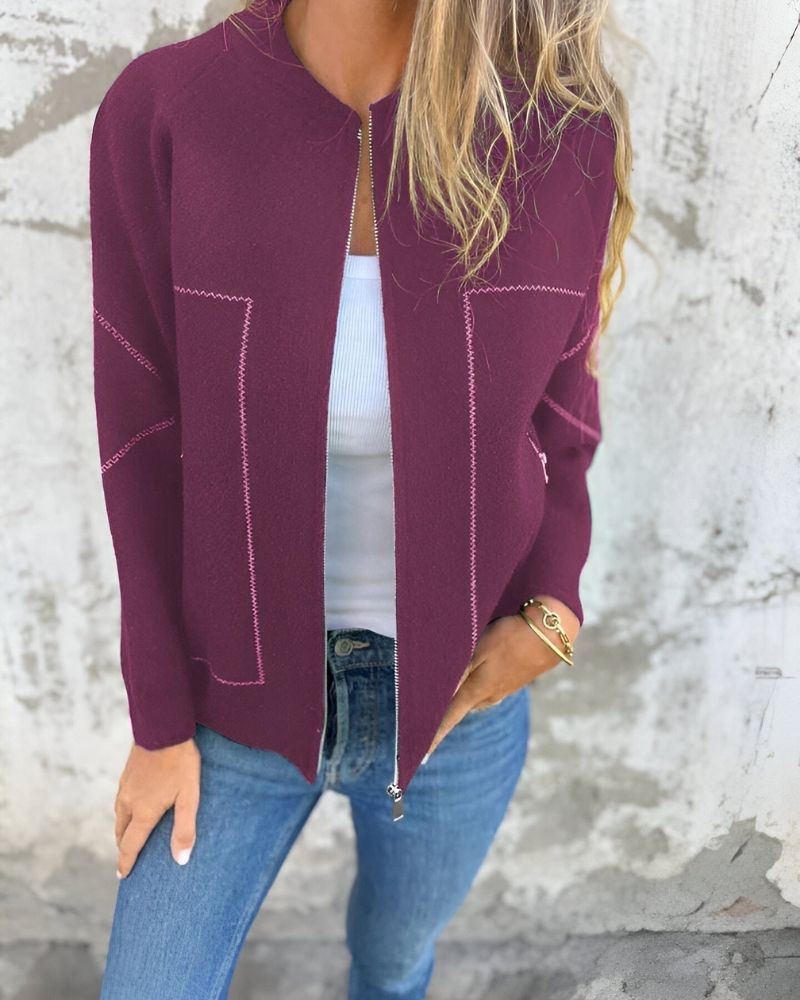 Streetwave Zip Up Bomber Jacket For Women Warm Cozy Streetwear Chic Premium Comfort