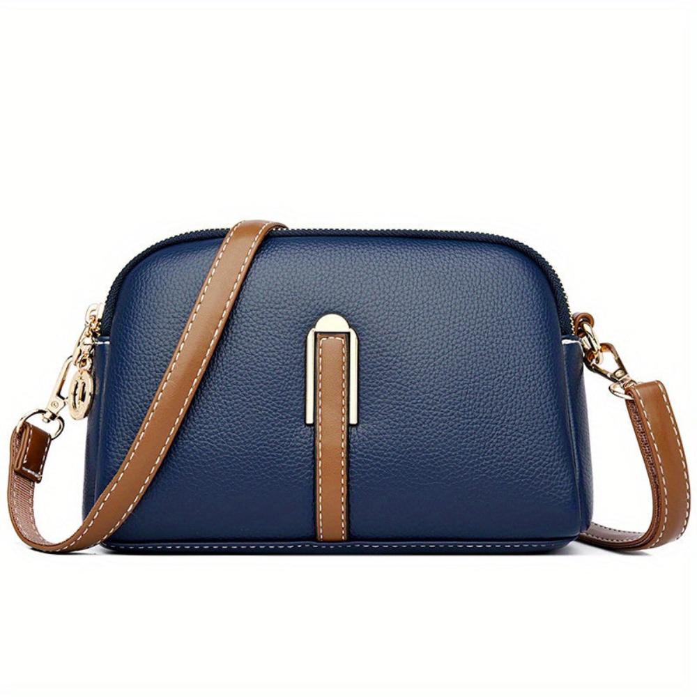 Street-Wave Elaine Crossbody Bag Vegan Leather With Gold Tone Zipper Everyday