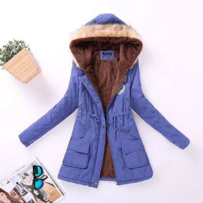 Street-wave Fleece Lined Cotton Jacket for Women Cozy Warmth and Style for Autumn Winter