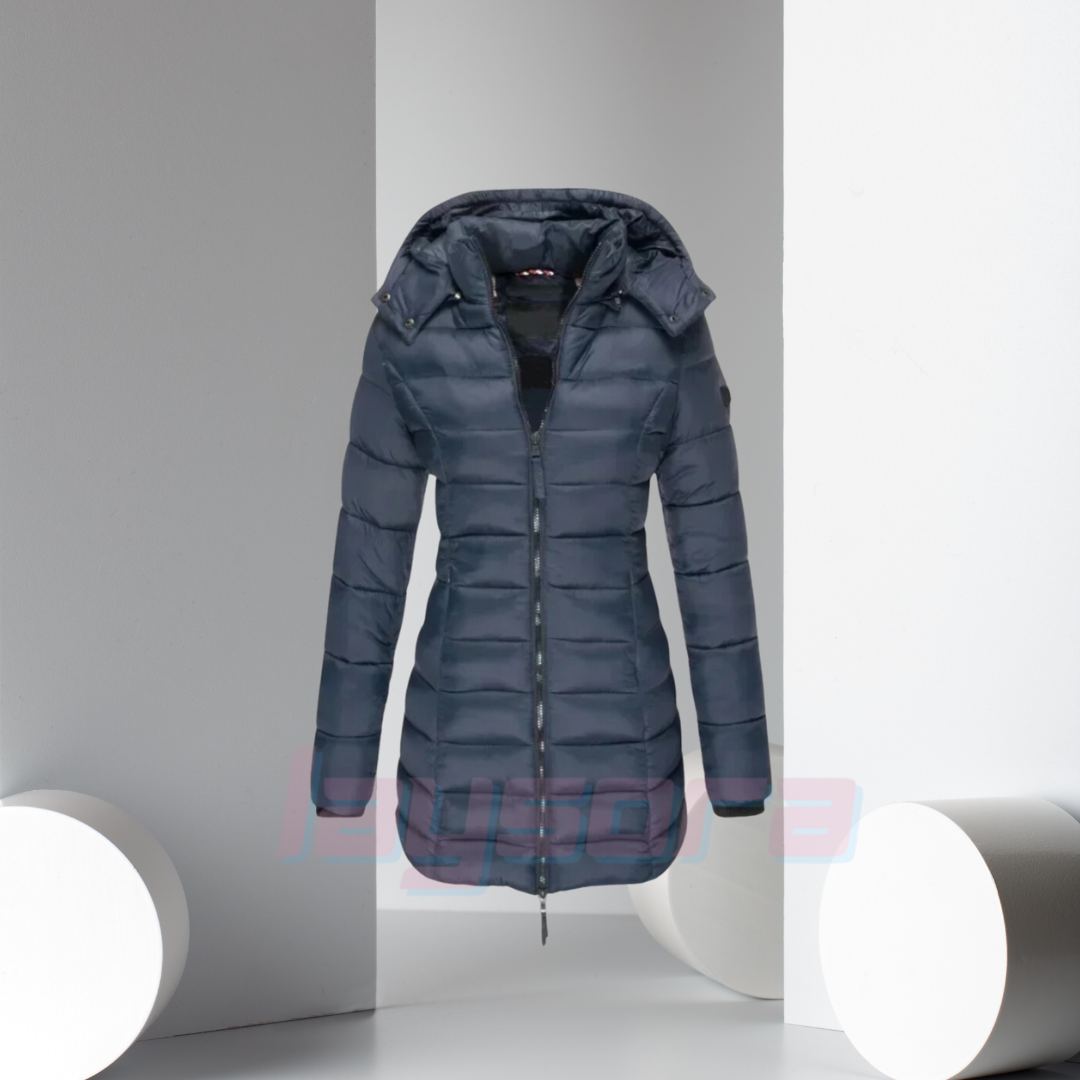 Street-wave Women's Puffer Coat Yellow Insulated Warm Quilted Winter Coat for Cold Days
