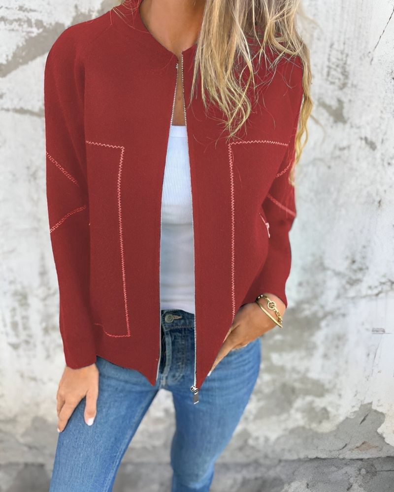 Streetwave Zip Up Bomber Jacket For Women Warm Cozy Streetwear Chic Premium Comfort