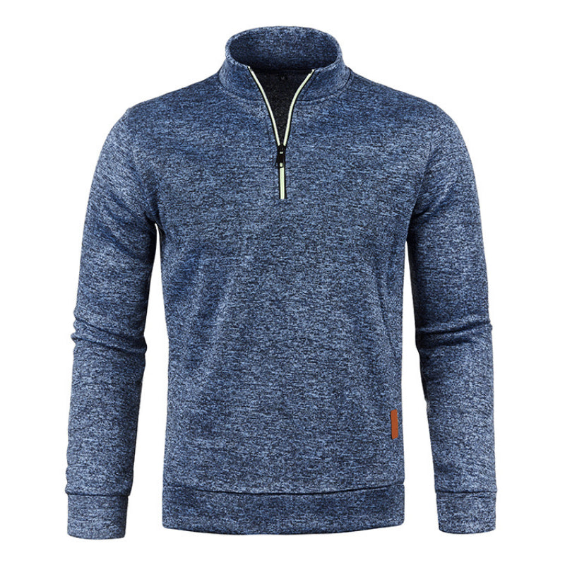 Street-wave Half Zip Pullover For Men Soft Comfort Elegance