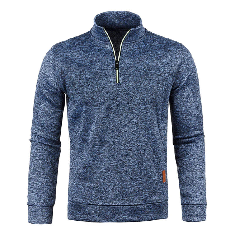 Streetwave Warm Quarter Zip Knit Pullover For Men Cozy Winter Essential With Stand Collar