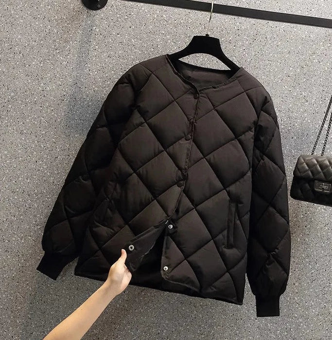 Street-wave Women's Quilted Cotton Coat With Soft Lining Durable Weatherproof Comfort