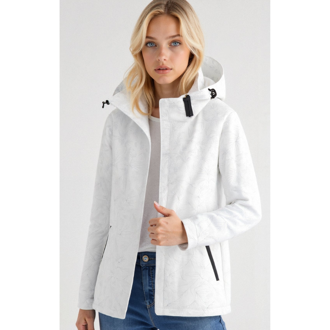 Street-Wave Printed Zip Winter Jacket With Hood For Women Cozy Yet Chic Outerwear