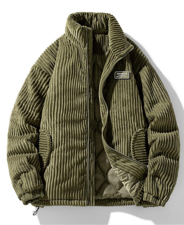 Street Wave Corduroy Puffer Vest Warm Insulated Zip Pockets Streetwear For Urban Men And Women