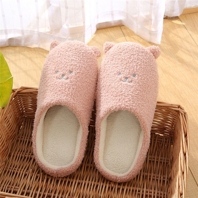 Street Wave Fluffy Bunny Slippers for Women Plush Cozy House Shoes Soft Warm Comfort