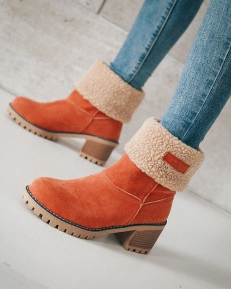 Street-Wave Comfy Winter Boots For Women With Shearling Cuff And Cushioned Comfort