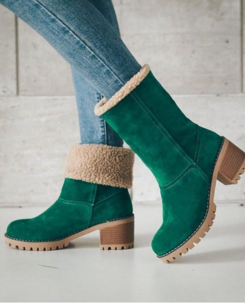 Street-Wave Comfy Winter Boots For Women With Shearling Cuff And Cushioned Comfort