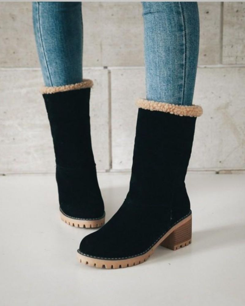 Street-Wave Comfy Winter Boots For Women With Shearling Cuff And Cushioned Comfort