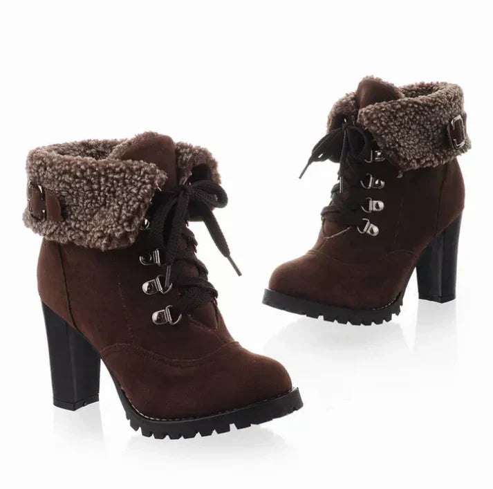 Street-wave Heeled Winter Boots For Fashion Forward Women Warm Stylish Comfort All Day