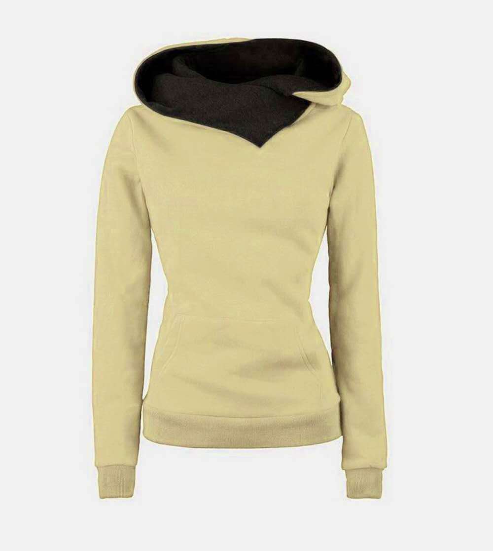 Streetwave Womens Hoodie With Asymmetric Cut Breathable Cotton Comfort For Everyday Wear