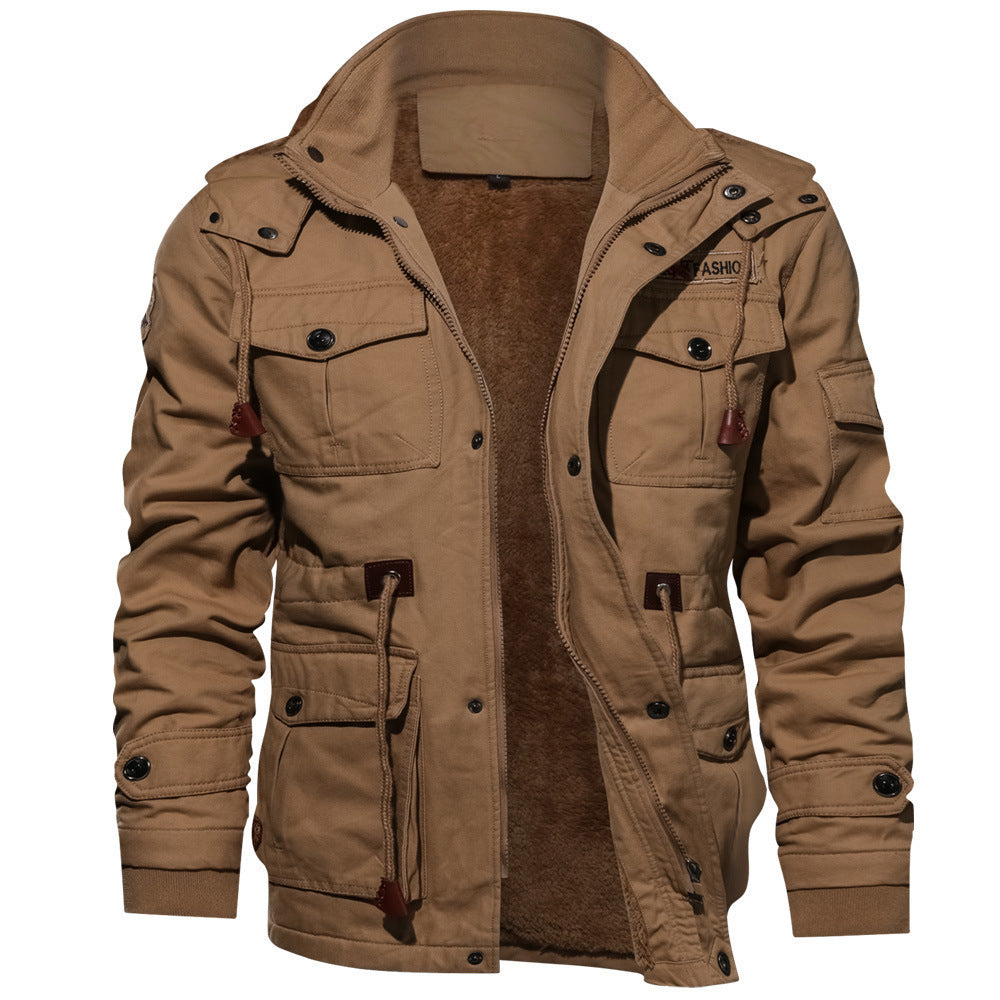 Street-Wave Men's Multifunctional Outdoor Jacket With Warm Lining And Casual Design