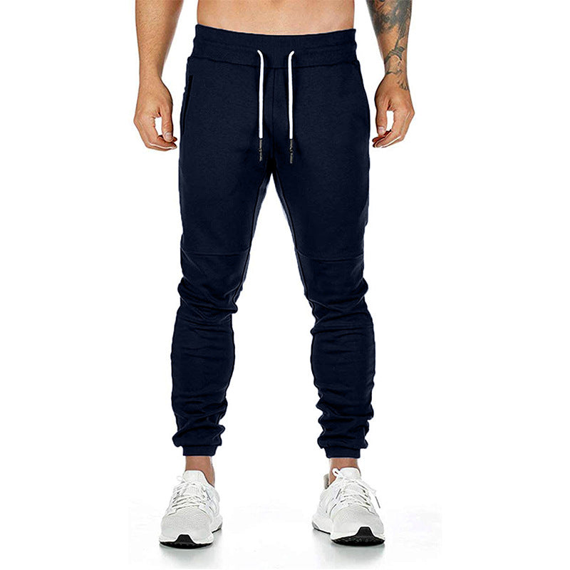 Street-wave Men's Sport Joggers With Zippered Pockets And Elastic Waistband For Gym And Everyday Comfort