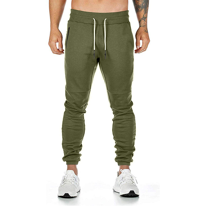 Street-wave Men's Sport Joggers With Zippered Pockets And Elastic Waistband For Gym And Everyday Comfort