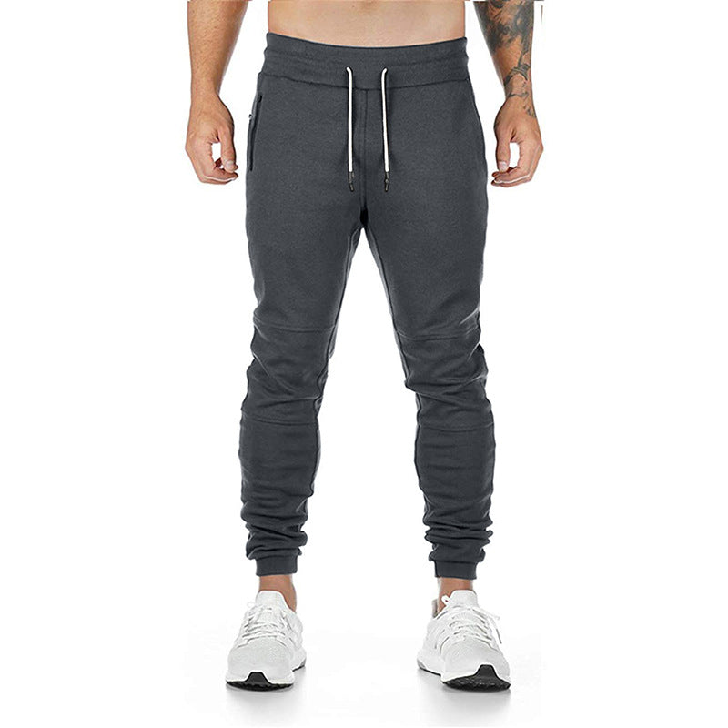 Street-wave Men's Sport Joggers With Zippered Pockets And Elastic Waistband For Gym And Everyday Comfort