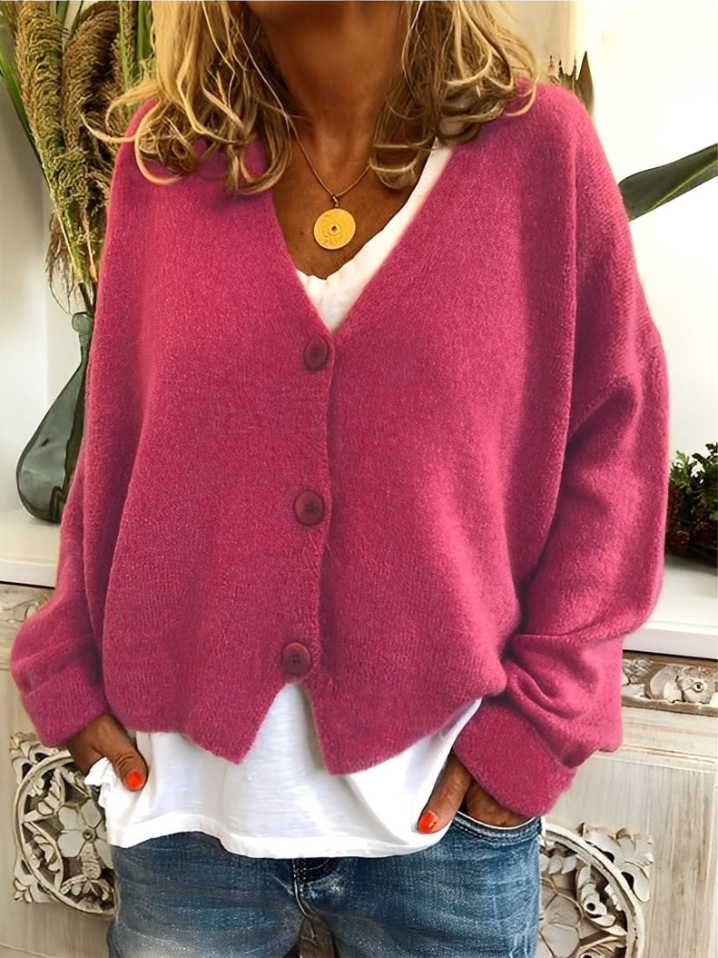 Street-Wave Cozy Button Front Cardigan For Women Effortless Everyday Style Soft Knit Comfort Versatile Layering