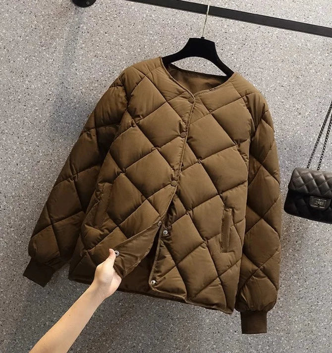Street-wave Women's Quilted Cotton Coat With Soft Lining Durable Weatherproof Comfort