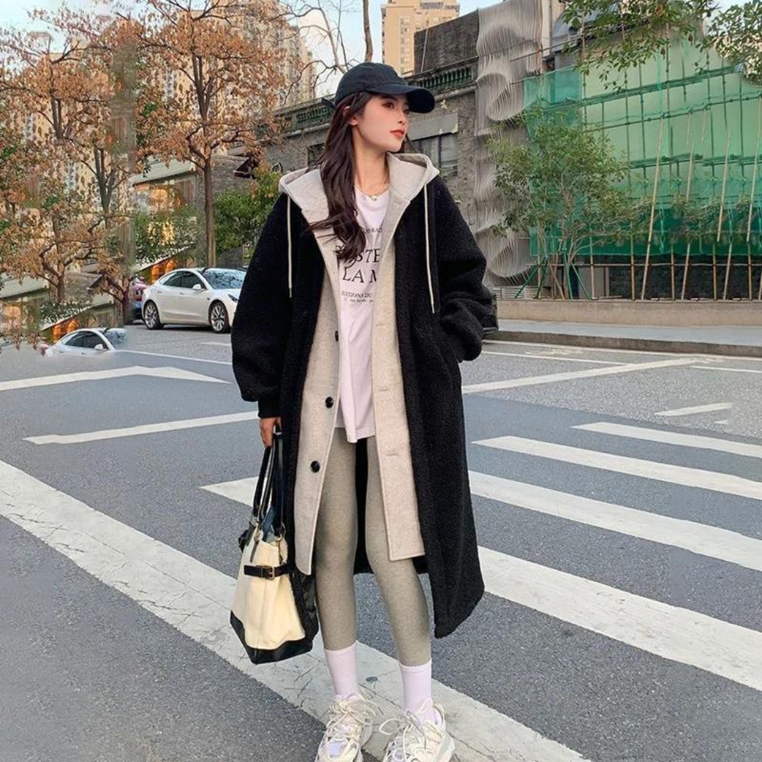 Streetwave Long Hooded Jacket for Women Winter Warmth and Extended Fit Everyday Comfort