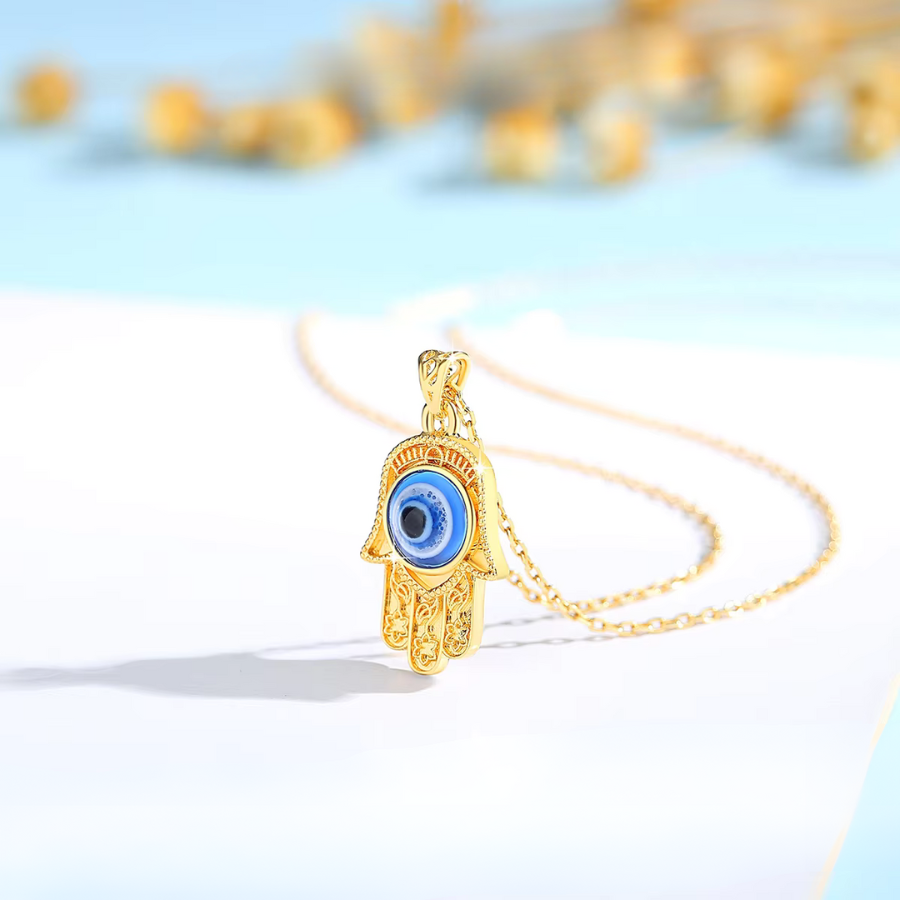 Fortuna Evil Eye 18K Gold Necklace - Street-Wave