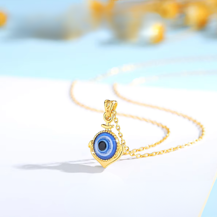 Celestial Eye 18K Gold Evil Eye Necklace - Street-Wave