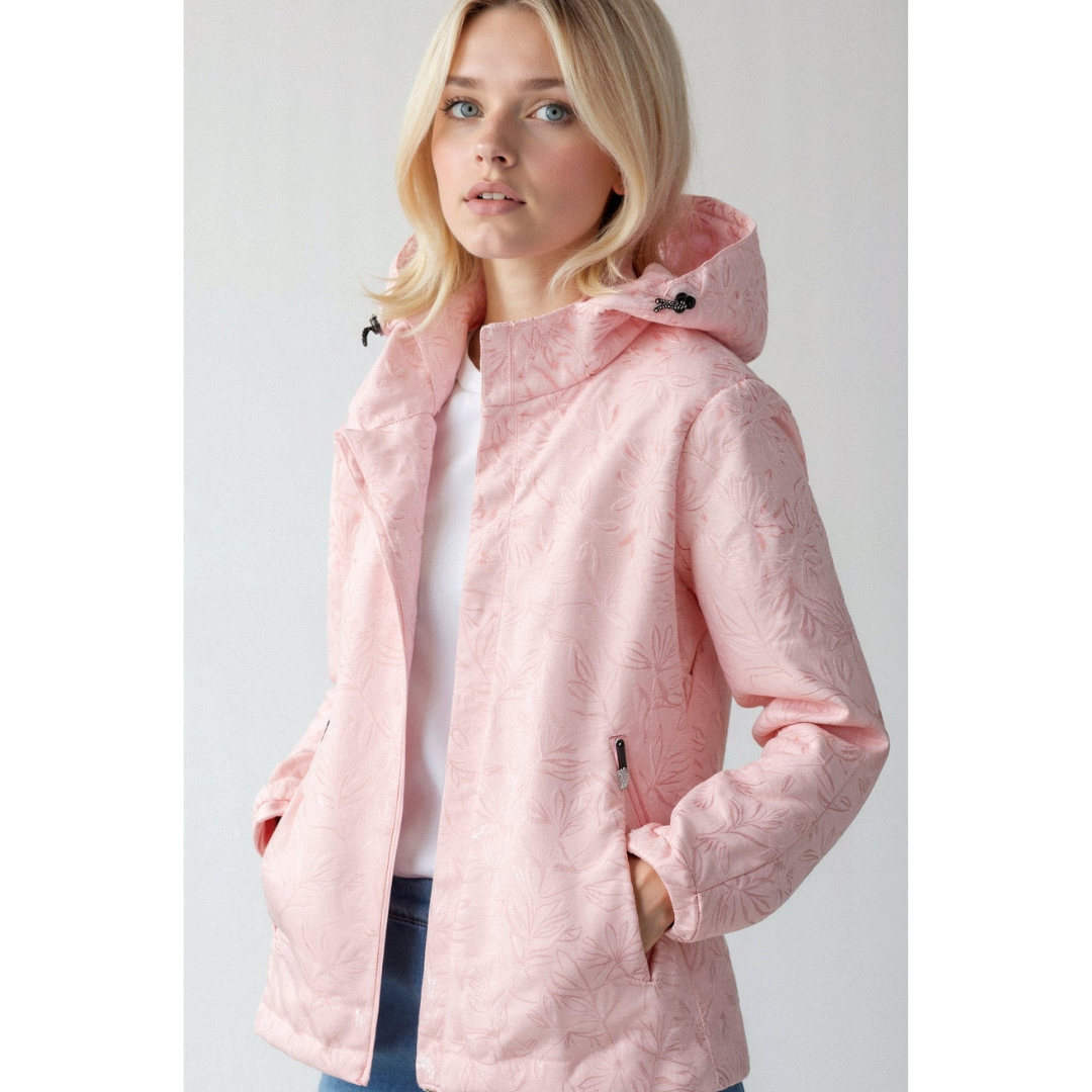 Street-Wave Printed Zip Winter Jacket With Hood For Women Cozy Yet Chic Outerwear